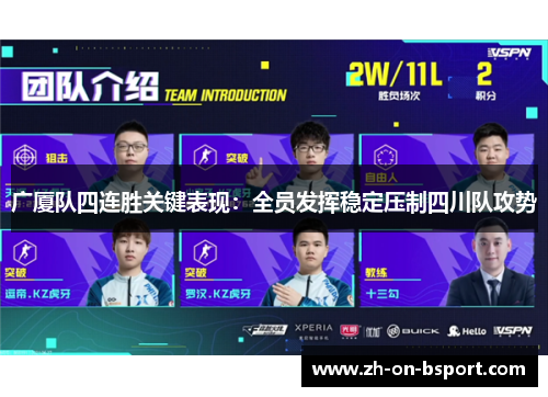 广厦队四连胜关键表现：全员发挥稳定压制四川队攻势